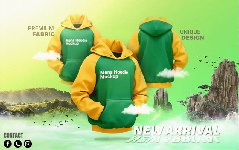 Project 4 — Green Hoodie Product Mockup